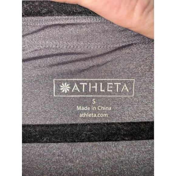 Athleta Womens Ruched V Neck Performance Tank Top Size Small Yoga Pilates - Picture 2 of 7